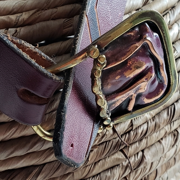 Vintage Boho Western leather belt - Picture 3 of 8